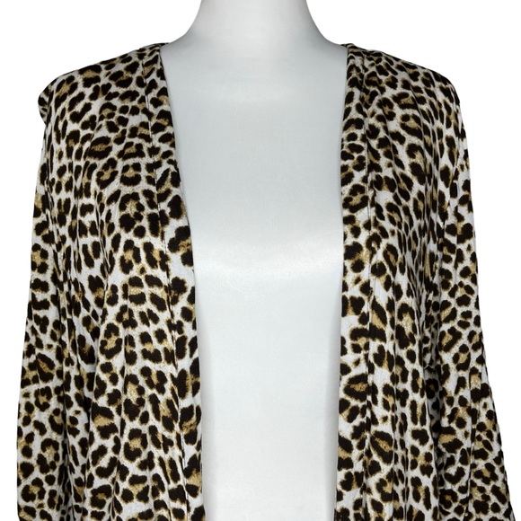 Jessica Simpson Leopard Print Duster/Cover-Up Size L - Picture 2 of 8